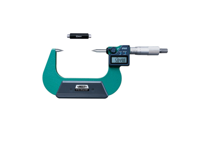 Микрометр цифровой с точечным контактом 30° 50-75мм 0.001мм (3530-75A) INSIZE