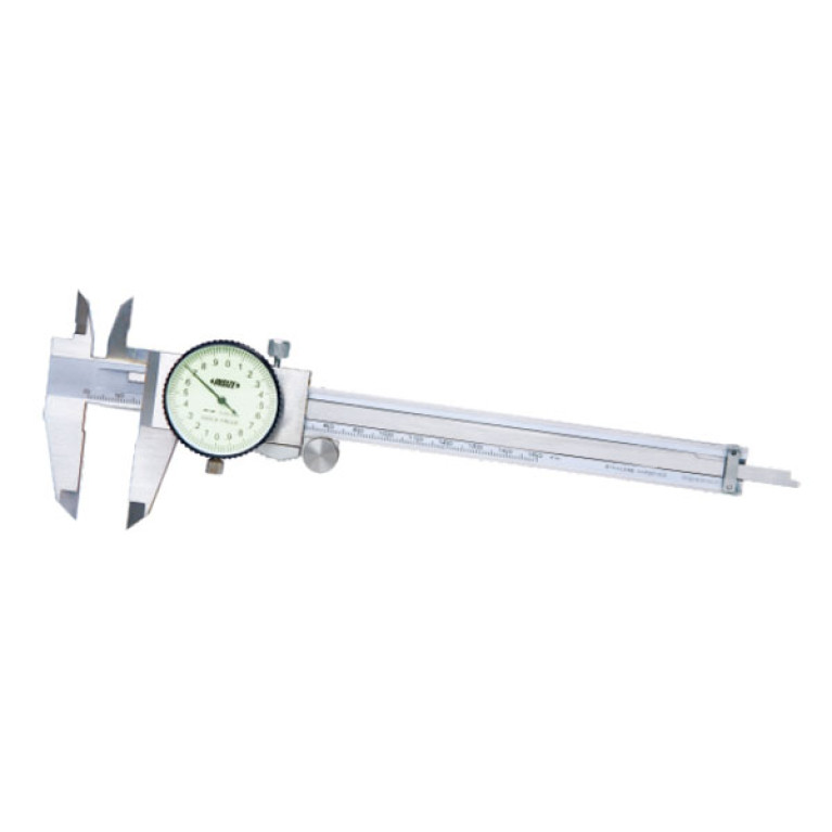 Штангенциркуль с круговой шкалой 150мм 0.02мм вылет губок 40мм противоударный с роликом (1312-150A) INSIZE