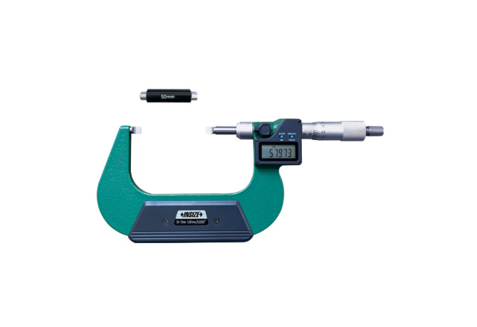 Микрометр цифровой с лезвийными губками с невращающимся шпинделем 50-75мм 0.001мм (3532-75BA) INSIZE