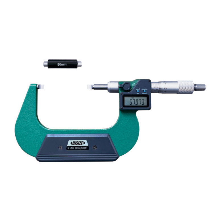 Микрометр цифровой с лезвийными губками с невращающимся шпинделем 50-75мм 0.001мм (3532-75BA) INSIZE
