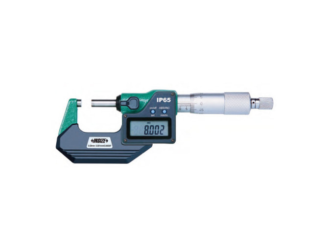 Микрометр цифровой с фрикционным барабаном 0-25мм 0.001мм IP65 (3108-25FA) INSIZE