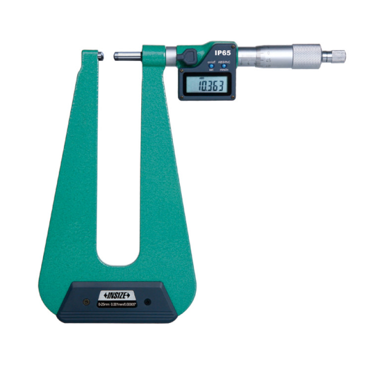 Микрометр цифровой с длинной рамкой 0-25мм 0.001мм глубина рамки 155мм (3539-253SA) INSIZE