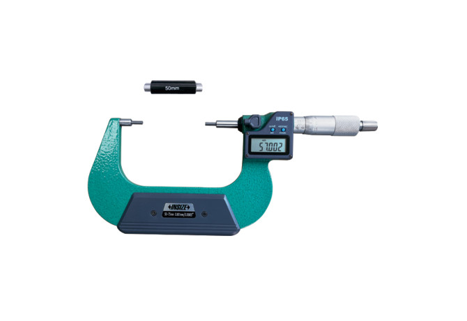 Микрометр цифровой со ступенчатыми измерительными поверхностями 50-75мм 0.001мм IP65 (3533-75BA) INSIZE