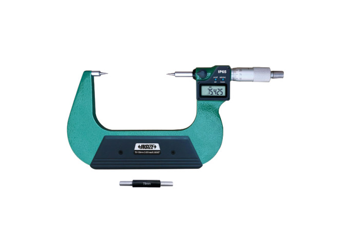 Микрометр цифровой с точечным контактом 15° 75-100мм 0.001мм (3530-100BA) INSIZE