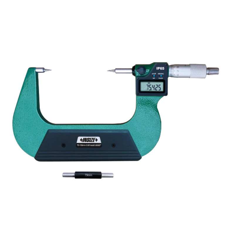 Микрометр цифровой с точечным контактом 15° 75-100мм 0.001мм (3530-100BA) INSIZE
