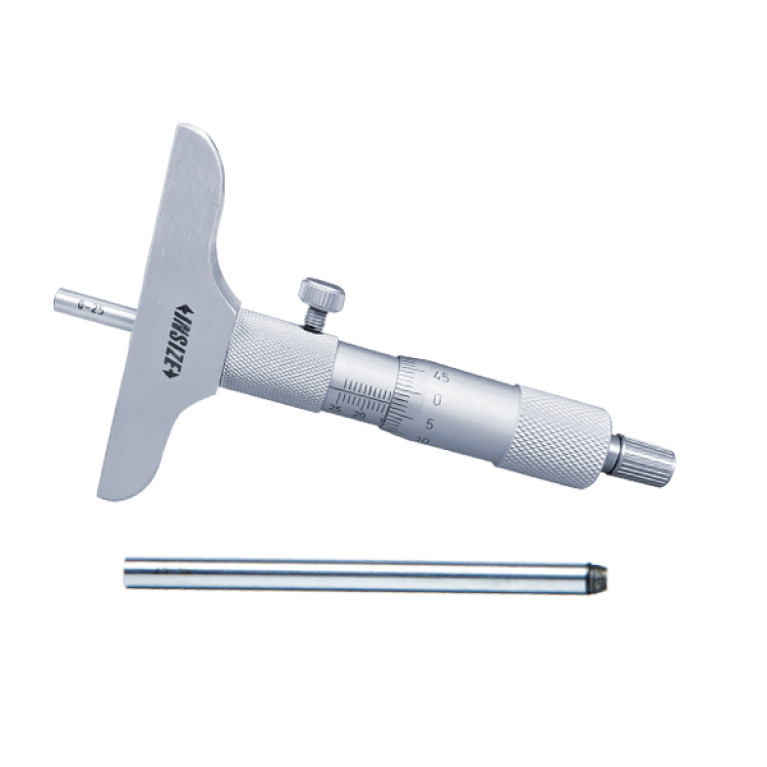 Глубиномер микрометрический 50мм 0.01мм с плоским наконечником (3240-B50) INSIZE