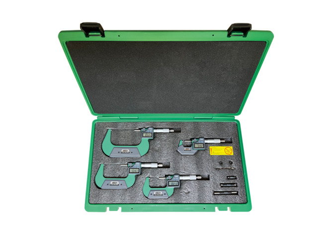 Набор микрометров цифровых 0-100мм 0.001мм IP65 4шт (3108-1004A) INSIZE