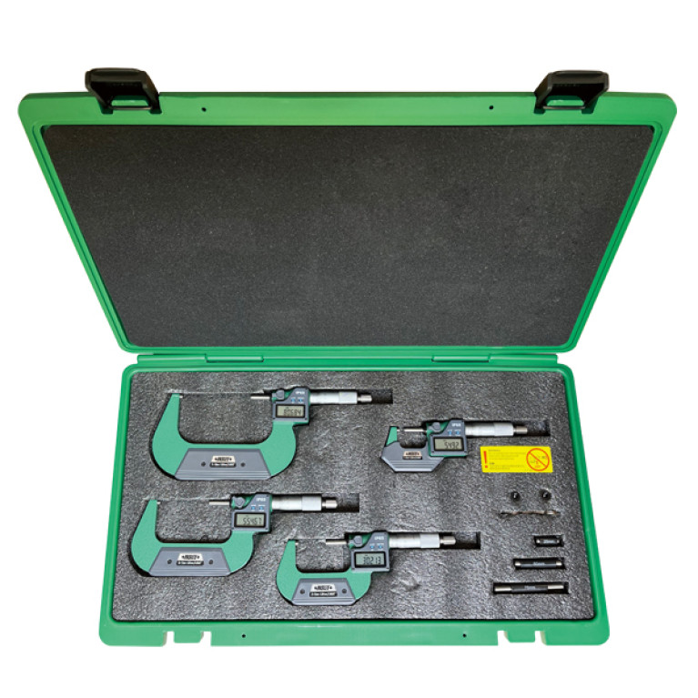 Набор микрометров цифровых 0-100мм 0.001мм IP65 4шт (3108-1004A) INSIZE