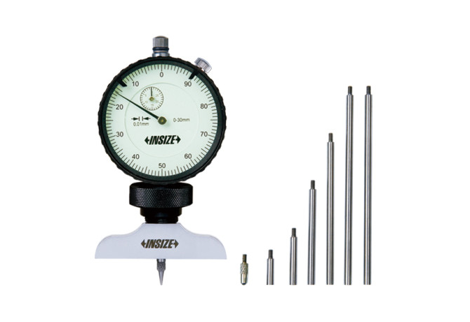 Глубиномер индикаторный 300мм 0.01мм со сменными наконечниками (2342-201) INSIZE