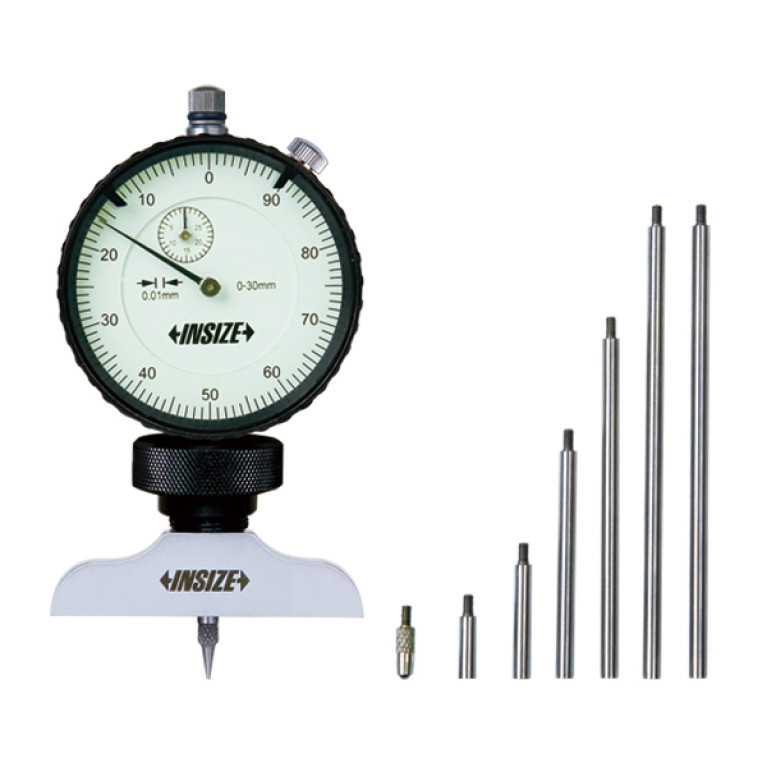 Глубиномер индикаторный 300мм 0.01мм со сменными наконечниками (2342-201) INSIZE