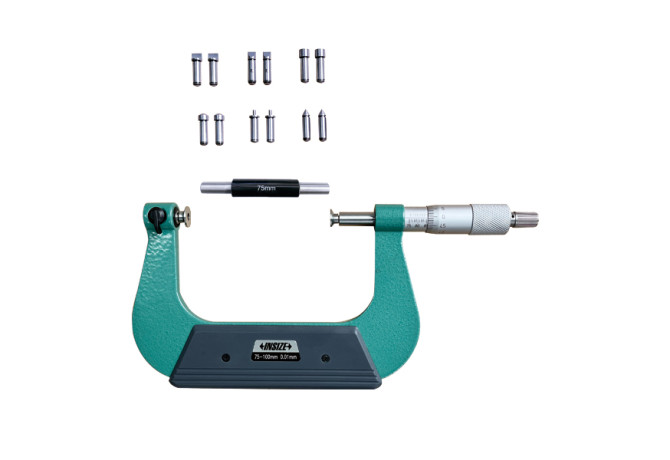 Микрометр универсальный с невращающимся шпинделем 75-100мм 0.01мм (3280-100A) INSIZE