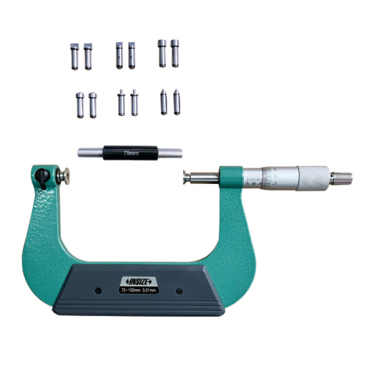 Микрометр универсальный с невращающимся шпинделем 75-100мм 0.01мм (3280-100A) INSIZE