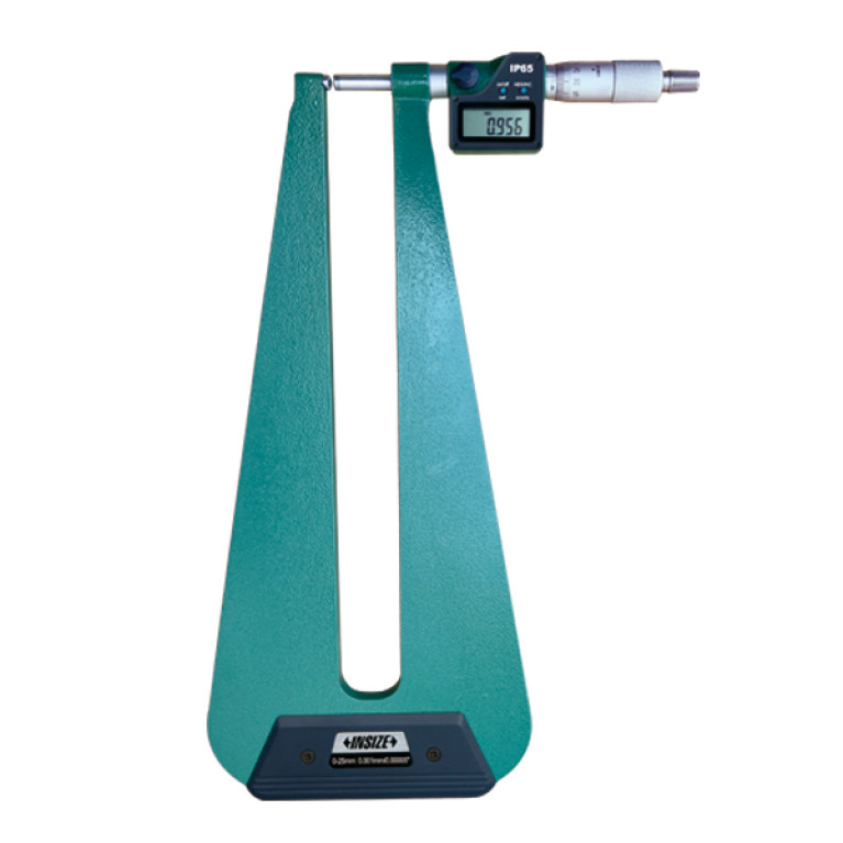 Микрометр цифровой с длинной рамкой с фрикционным барабаном 0-25мм 0.001мм глубина рамки 310мм (3539-254FA) INSIZE