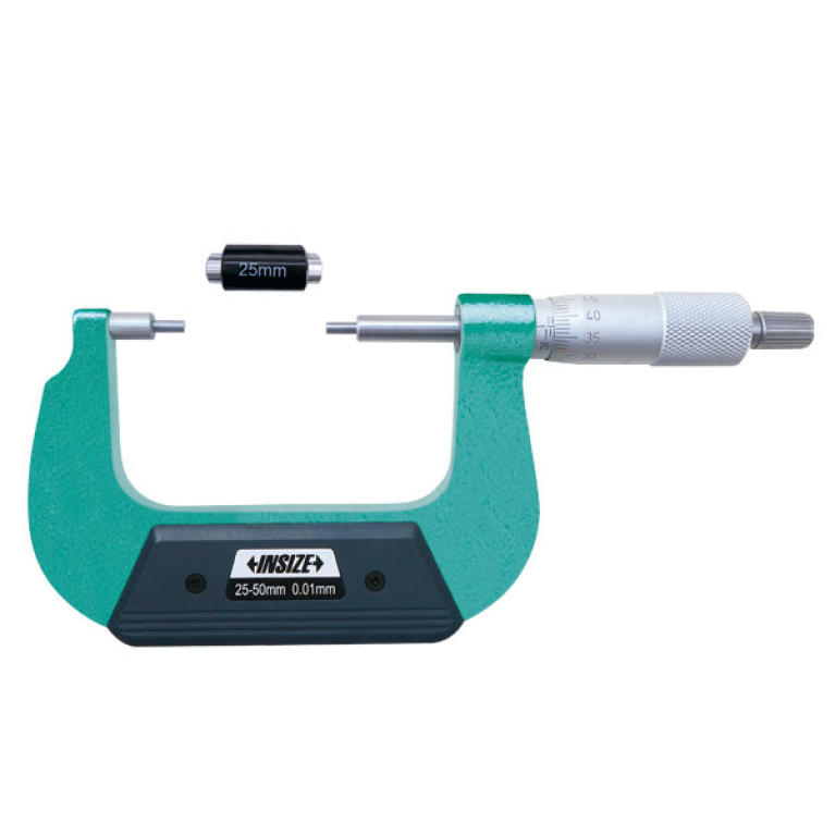 Микрометр со ступенчатыми измерительными поверхностями 0-50мм 0.01мм (3233-50A) INSIZE