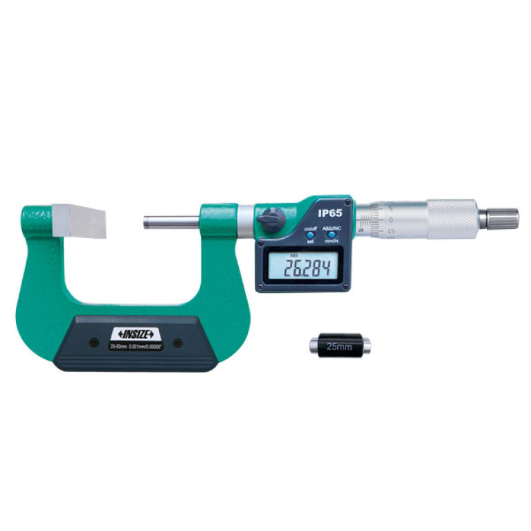 Микрометр цифровой с увеличенной пяткой 25-50мм 0.001мм IP65 (3534-50A) INSIZE