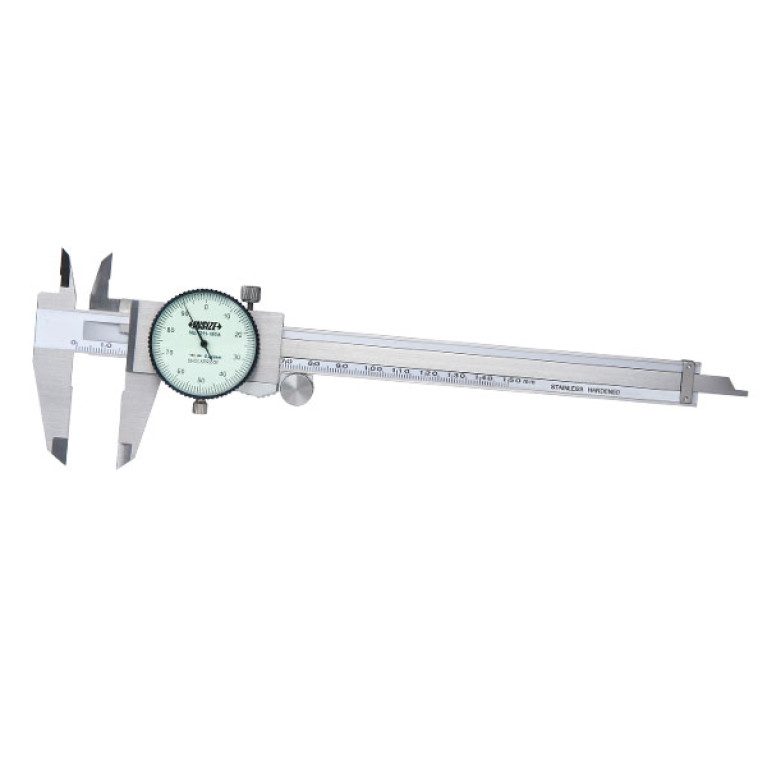 Штангенциркуль с круговой шкалой 150мм 0.01мм вылет губок 40мм противоударный с роликом (1311-150A) INSIZE