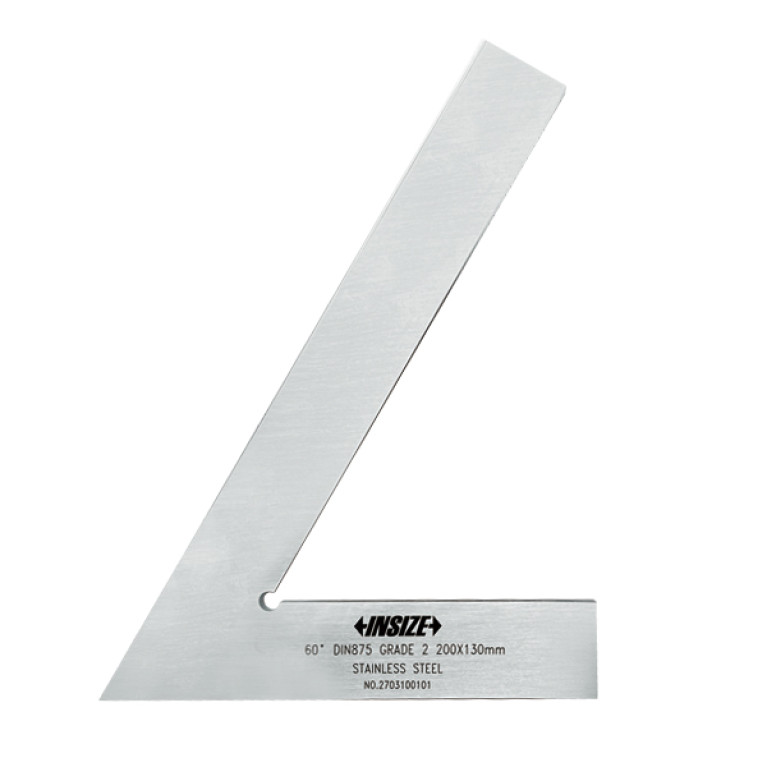 Угольник поверочный лекальный 60° 200x130мм (4760-1200) INSIZE