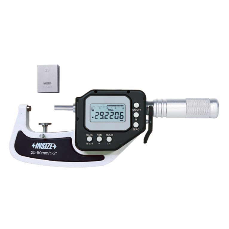 Микрометр цифровой высокоточный с невращающимся шпинделем 25-50мм 0.0002мм IP65 (3350-50) INSIZE