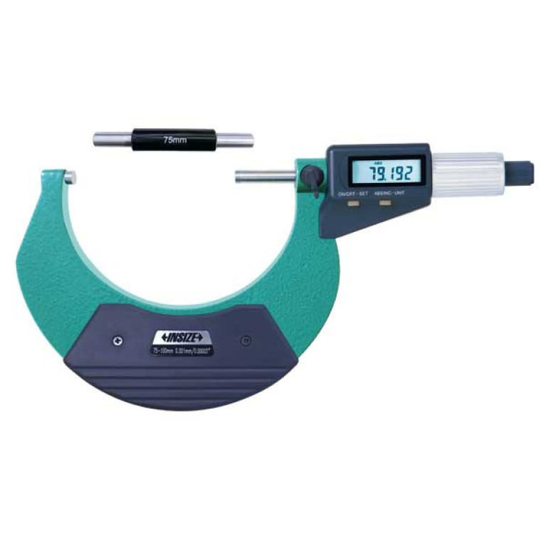 Микрометр цифровой с фрикционным барабаном 75-100мм 0.001мм (3109-100A) INSIZE