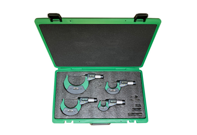 Набор микрометров цифровых с фрикционным барабаном 0-100мм 0.001мм 4шт (3109-1004A) INSIZE