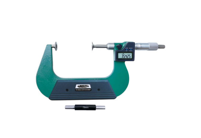 Микрометр дисковый цифровой с невращающимся шпинделем 75-100мм 0.001мм (3594-100A) INSIZE