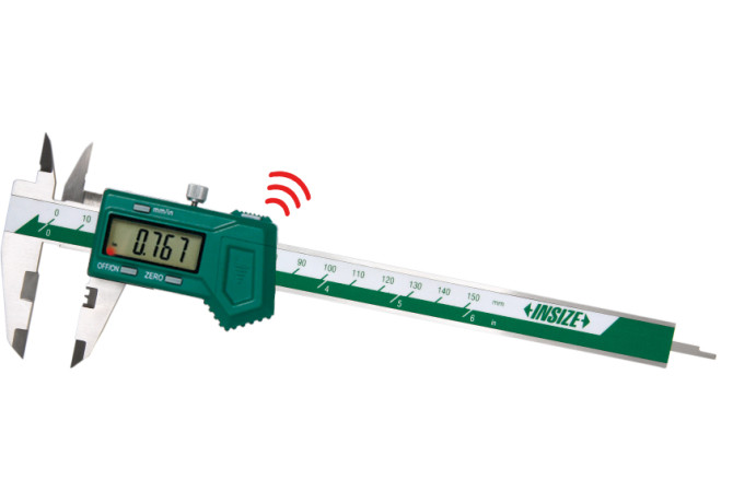 Штангенциркуль цифровой со встроенной беспроводной связью для измерения высоты обжима 150мм (1165-150AWL) INSIZE