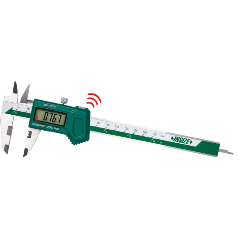 Штангенциркуль цифровой со встроенной беспроводной связью для измерения высоты обжима 150мм (1165-150AWL) INSIZE