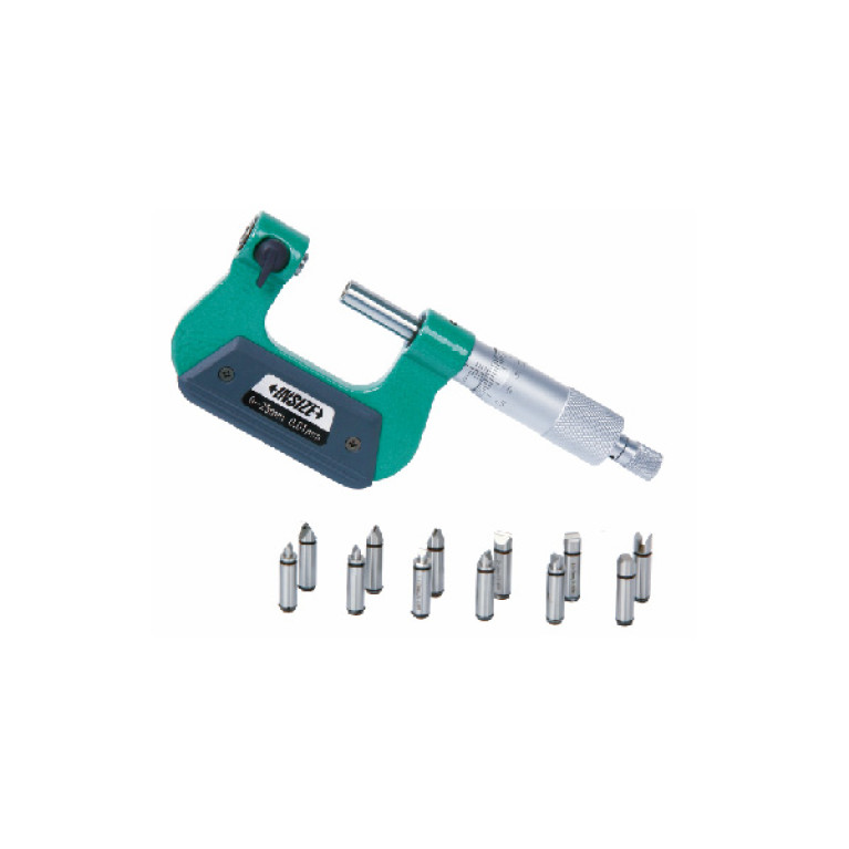 Микрометр резьбовой с наконечниками 175-200мм (3281-S8) INSIZE