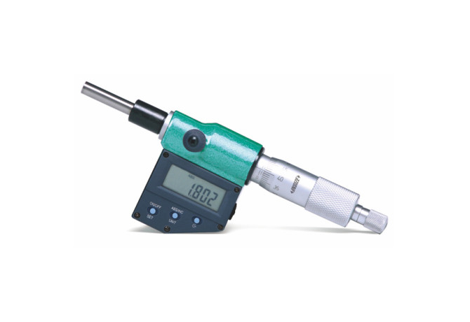 Головка микрометрическая цифровая 0-25мм 0.001мм IP54 с зажимной гайкой (6353-25) INSIZE