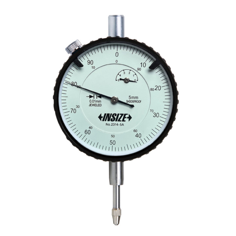 Индикатор часового типа противоударный с проушиной 5мм 0.01мм (2314-5A) INSIZE