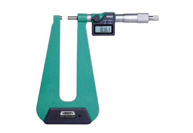 Микрометр цифровой с длинной рамкой 0-25мм 0.001мм глубина рамки 155мм (3539-253A) INSIZE