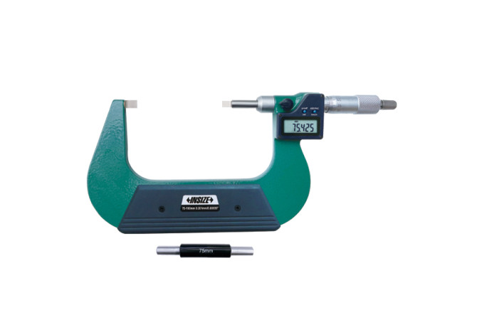 Микрометр цифровой с лезвийными губками с невращающимся шпинделем 75-100мм 0.001мм (3532-100A) INSIZE