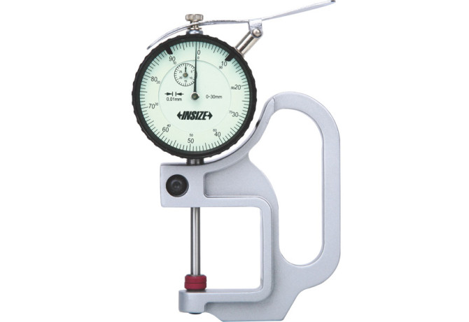 Толщиномер индикаторный 0-30мм 0.01мм со сферическим и плоским наконечниками (2366-30B) INSIZE