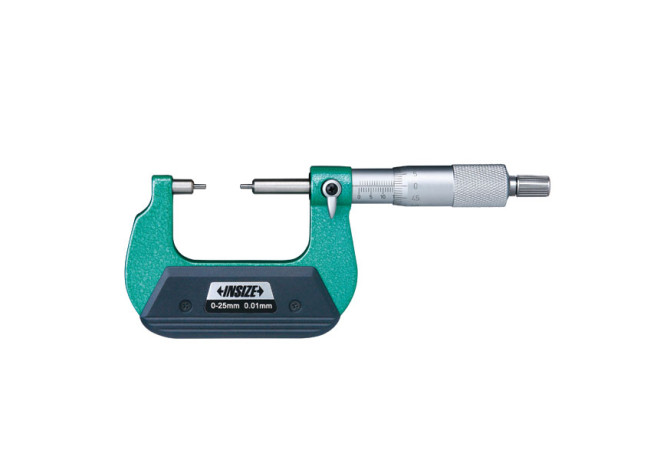 Микрометр со ступенчатыми измерительными поверхностями 0-25мм 0.01мм (3233-25A) INSIZE