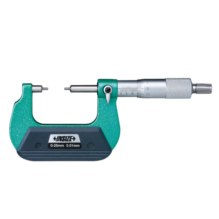 Микрометр со ступенчатыми измерительными поверхностями 0-25мм 0.01мм (3233-25A) INSIZE