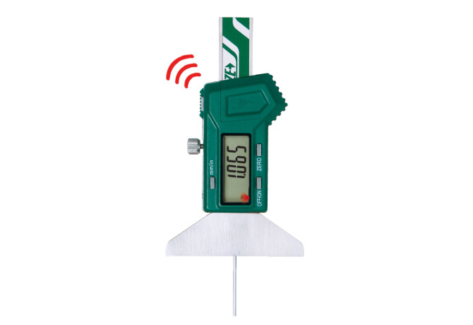 Глубиномер цифровой мини со встроенной беспроводной связью с круглым стержнем 25мм (1140-25WL) INSIZE