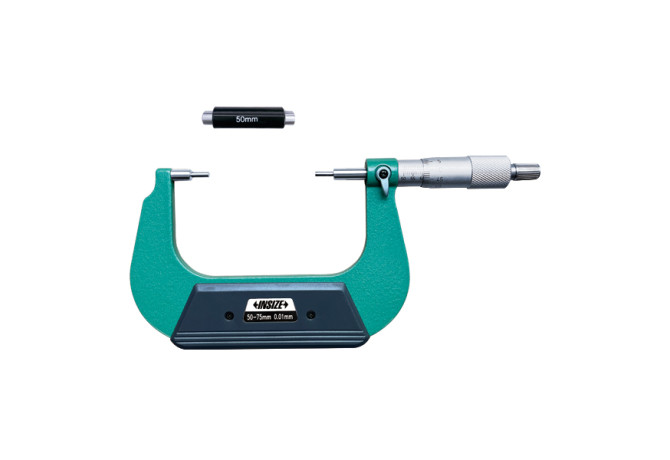 Микрометр со ступенчатыми измерительными поверхностями 50-75мм 0.01мм (3233-75BA) INSIZE