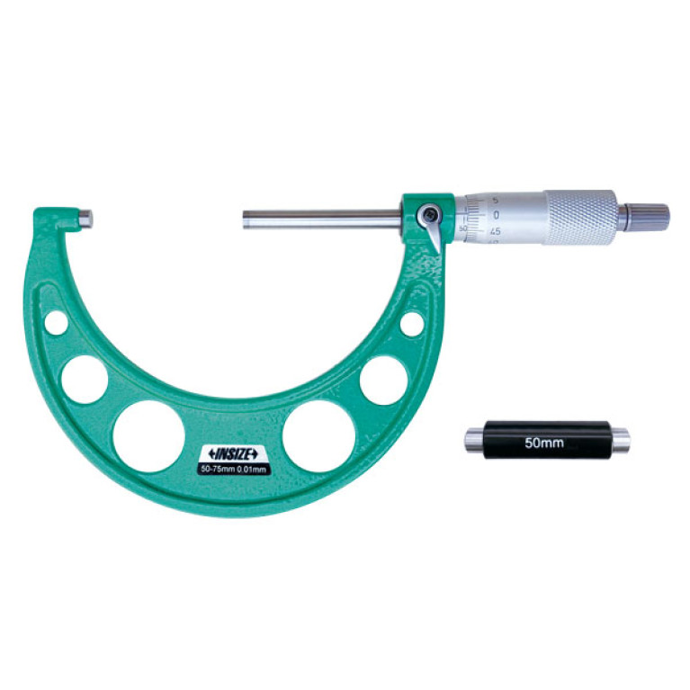 Микрометр гладкий с длинным микровинтом 50-75мм 0.01мм (3209-75) INSIZE