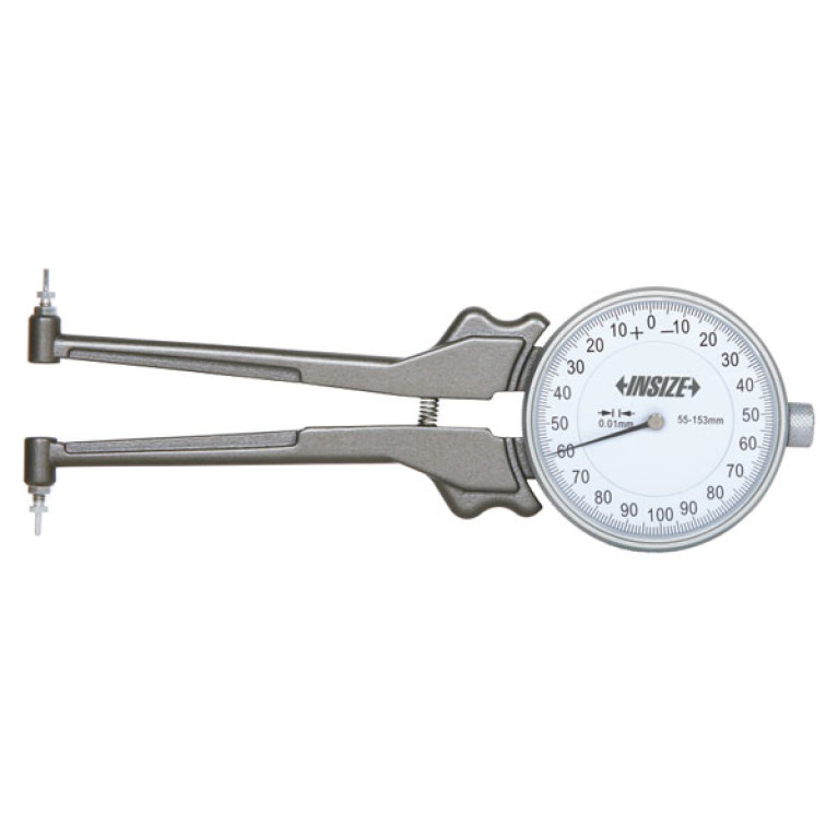 Кронциркуль для внутренних измерений со сменными наконечниками 55-153мм 0.01мм длина губок 90мм (2223-153) INSIZE