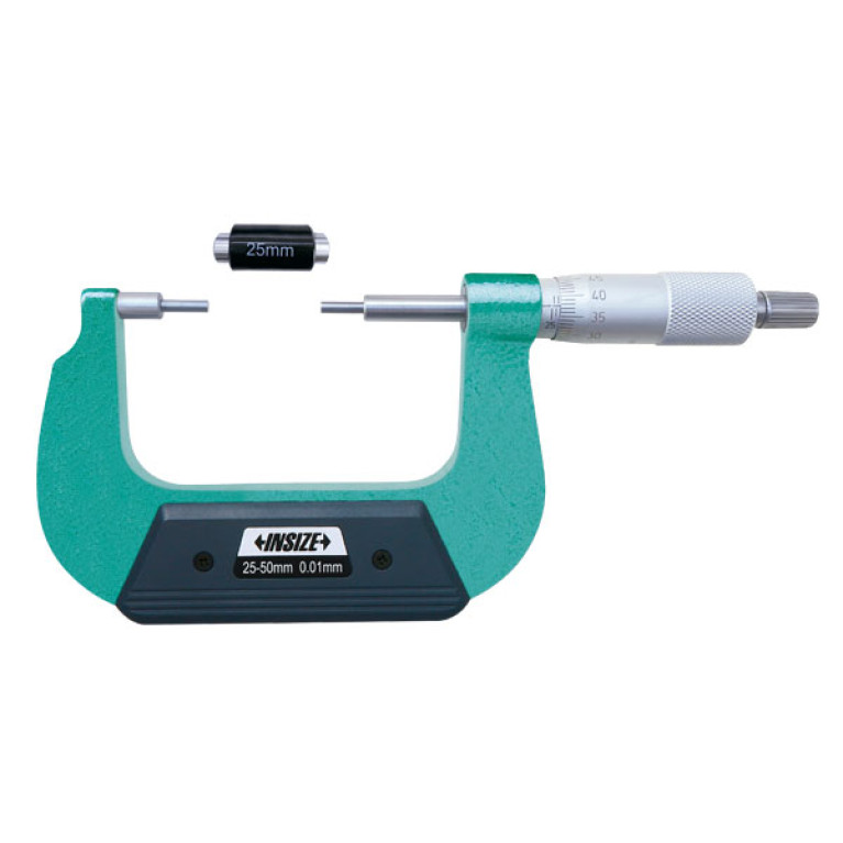 Микрометр со ступенчатыми измерительными поверхностями 25-50мм 0.01мм (3233-50BA) INSIZE