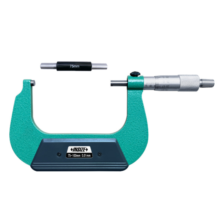 Микрометр гладкий для левшей 75-100мм 0.01мм (3236-100B) INSIZE