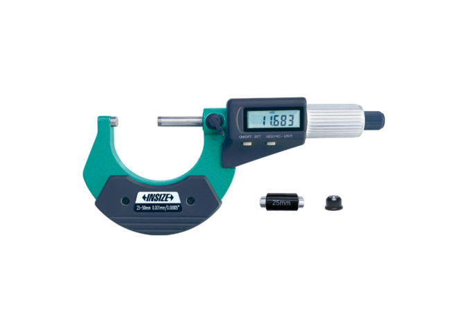 Микрометр цифровой с фрикционным барабаном 25-50мм 0.001мм (3109-50A) INSIZE