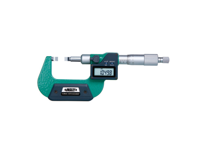 Микрометр цифровой с лезвийными губками с невращающимся шпинделем 0-25мм 0.001мм (3532-25BA) INSIZE