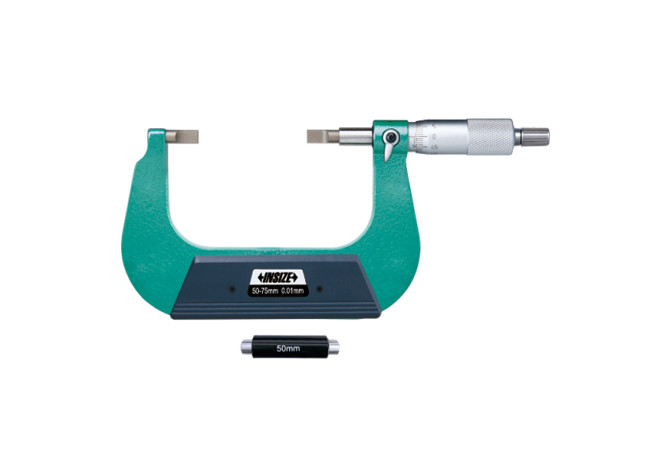 Микрометр с лезвийными губками с невращающимся шпинделем 50-75мм 0.01мм (3232-75A) INSIZE