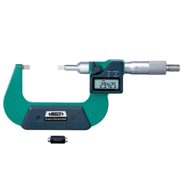 Микрометр цифровой с лезвийными губками с невращающимся шпинделем 25-50мм 0.001мм (3532-50A) INSIZE