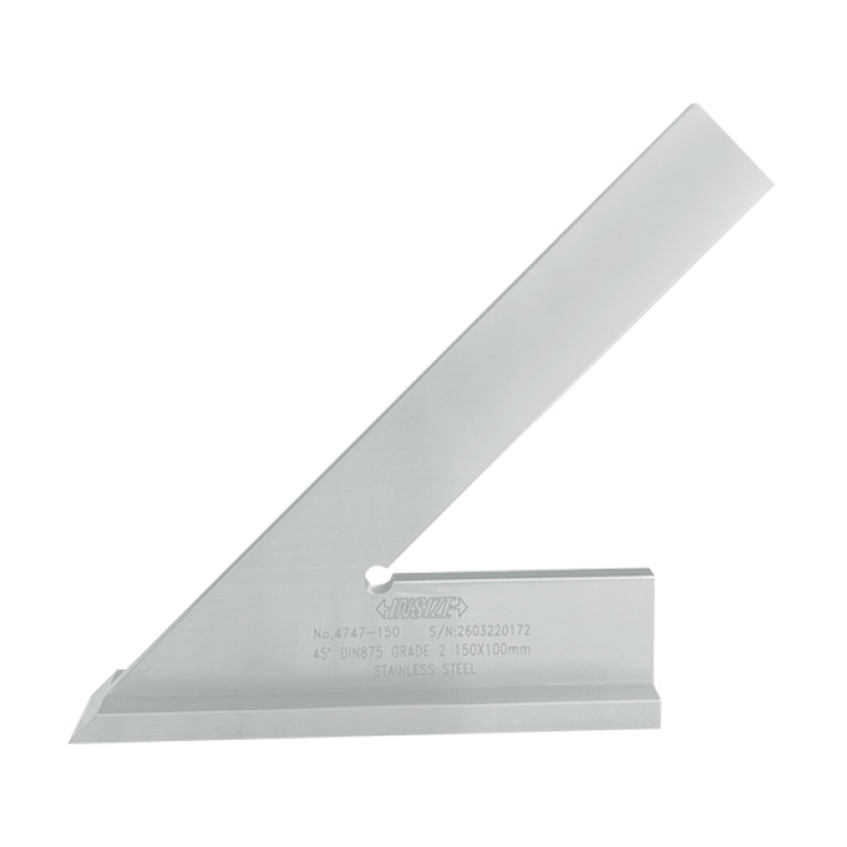 Угольник поверочный лекальный 45° 150x100мм (4747-150) INSIZE