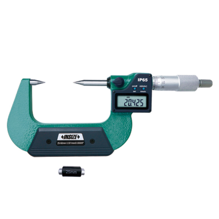 Микрометр цифровой с точечным контактом 30° 25-50мм 0.001мм (3530-50A) INSIZE