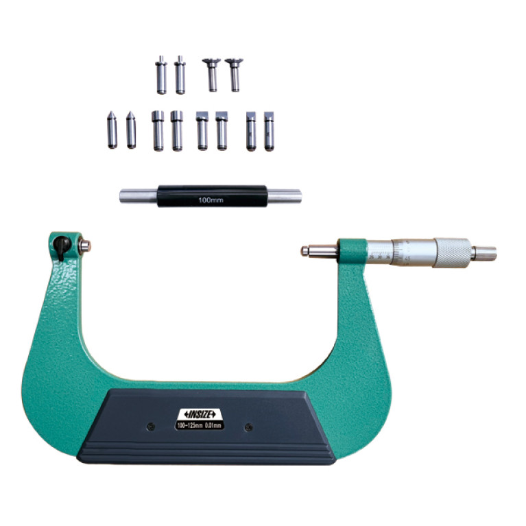 Микрометр универсальный с невращающимся шпинделем 100-125мм 0.01мм (3280-125A) INSIZE