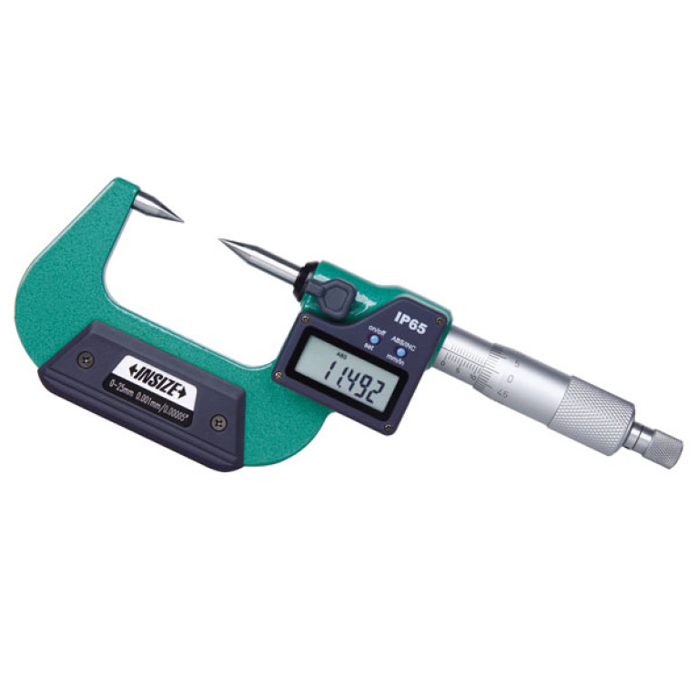 Микрометр цифровой с точечным контактом 30° 75-100мм 0.001мм (3530-100A) INSIZE