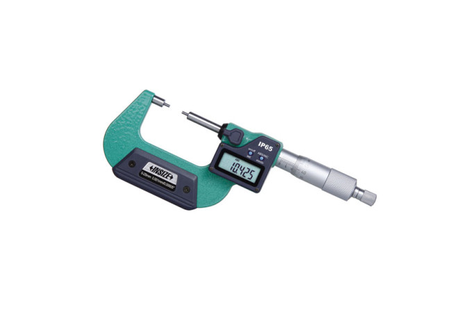 Микрометр цифровой со ступенчатыми измерительными поверхностями 75-100мм 0.001мм IP65 (3533-100A) INSIZE